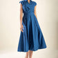 DREAMY IMPRESSION WOVEN MIDI DRESS