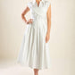 DREAMY IMPRESSION WOVEN MIDI DRESS