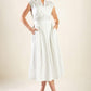 DREAMY IMPRESSION WOVEN MIDI DRESS