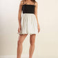 PATIO SENSETS WOVEN COMBINATION MINI DRESS