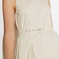 Flying Tomato Over the Waters woven midi dress in ecru with floral pattern, lightweight and flowy for casual summer wear.