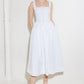 CATCH THE SUN IN WHITE  WOVEN MIDI DRESS