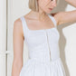 CATCH THE SUN IN WHITE  WOVEN MIDI DRESS