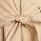 Flying Tomato Margot Dream woven midi dress in taupe, featuring a flowing silhouette and intricate woven fabric design.