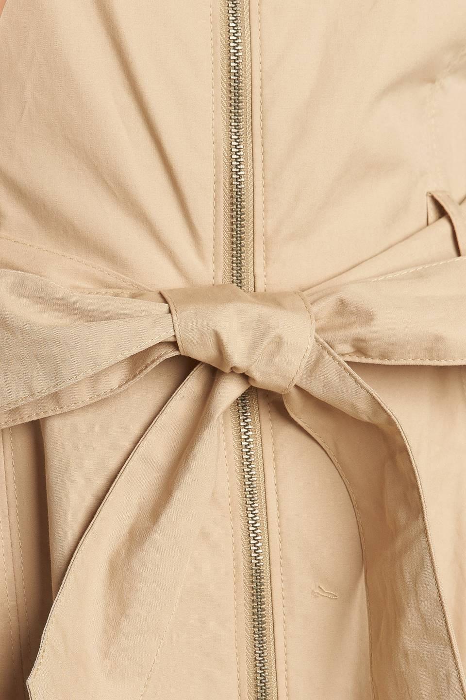 Flying Tomato Margot Dream woven midi dress in taupe, featuring a flowing silhouette and intricate woven fabric design.