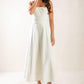 Flying Tomato Let's Go For A Walk woven midi dress in white, stylish and comfortable for casual outings.
