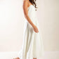 Flying Tomato Let's Go For A Walk woven midi dress in white, featuring a stylish, comfortable design perfect for casual outings.