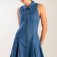 WHERE I WANT TO BE DENIM MINI DRESS