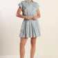 CHAMPAGNE TOAST WOVEN MINI DRESS