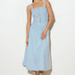 CAREFREE DAISY WOVEN MIDI DRESS
