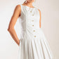 White woven mini dress by Flying Tomato featuring a stylish, lightweight design perfect for casual and summer wear.