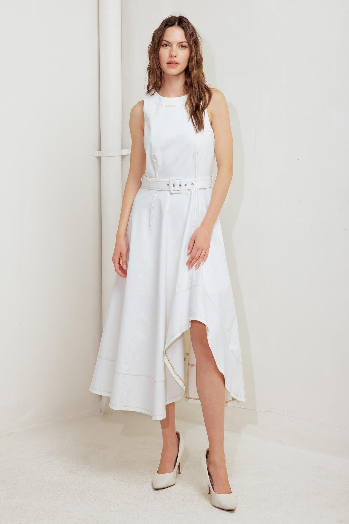 POET’S MUSE WOVEN MIDI DRESS