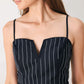 VERTICAL GRACE WOVEN MIDI DRESS