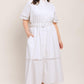 ELEGANT ENCOUNTER WOVEN MIDI DRESS