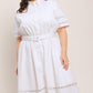 ELEGANT ENCOUNTER WOVEN MIDI DRESS