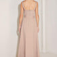 ELEVATED NEUTRAL BLUSH WOVEN MIDI DRESS