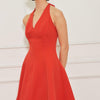 RODEO ROMANCE WOVEN MINI DRESS - RED