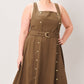 Flying Tomato Sweet Sienna woven midi dress in brown, featuring a stylish, flowy design perfect for casual or dressy occasions.