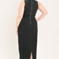 Flying Tomato urban chic denim midi dress in black, featuring a stylish fit and classic design perfect for casual and trendy looks.
