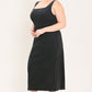 Black Urban Chic denim midi dress by Flying Tomato featuring a stylish, casual design perfect for everyday wear.