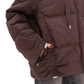Utah Genuine Fur Trim Down Fill Jacket in Fig