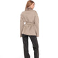 Melia Genuine Mink Fur Virgin Wool Coat