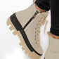 Alaska® Outerwear Company Aspen shearling-lined winter boots showing rugged leather exterior and cozy shearling interior.