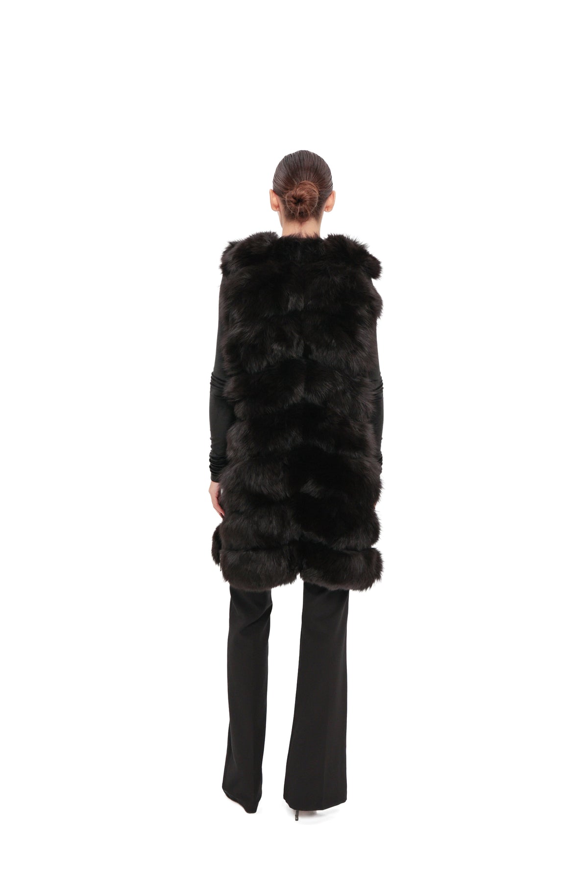Genuine Alaska® Outerwear Company polar fox fur vest, 90 cm, shown from the front