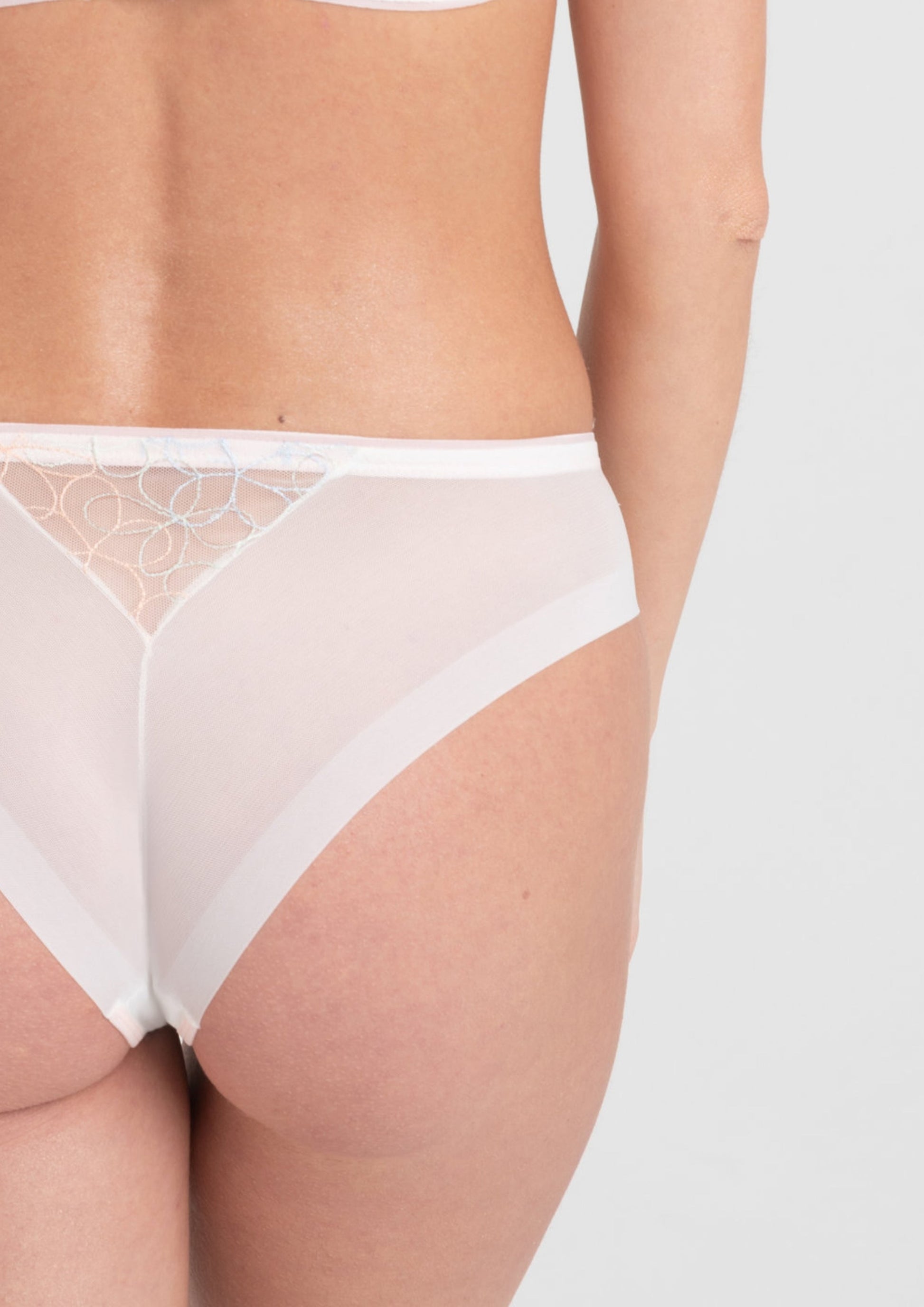 Samanta Fiorella Pastel Low-Rise Mesh Brazilian Tanga Panty-3