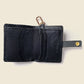 Leather Bifold Wallet with Snap & Key Ring - Black Limited Edition
