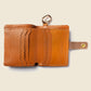 Leather Bifold Wallet with Snap & Key Ring - Tan Limited Edition