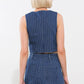 Flying Tomato I Still Believe denim vest, medium indigo color, stylish denim top with button closure and classic fit.