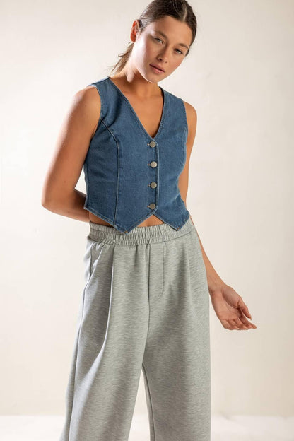 ISLAND DAYDREAMS DENIM VEST