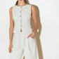 COFFEE RUN STRIPED WOVEN VEST