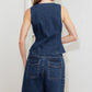 COFFEE PETAL DENIM VEST