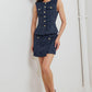 PARISIAN TWEED NAVY WOVEN TWEED VEST