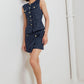 PARISIAN TWEED NAVY WOVEN TWEED VEST