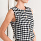 METRO ICON WOVEN HOUNDSTOOTH VEST