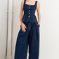 QUIET LUXE DENIM TOP