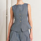 CONFIDENTLY COOL TAILORED WOVEN VEST