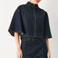 URBAN STITCH WIDE SLEEVE DENIM CAPELET TOP