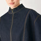 URBAN STITCH WIDE SLEEVE DENIM CAPELET TOP