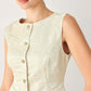 MARZIPAN FLORAL WOVEN JACQUARD VEST