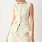 MARZIPAN FLORAL WOVEN JACQUARD VEST