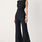 CONTRAST STITCH DENIM VEST