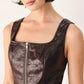 WILD AT HEART EMBOSSED FAUX LEATHER VEST