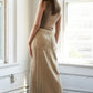 Taupe woven skirt from Flying Tomato's Between the Pages collection, featuring a stylish, textured fabric and classic fit.