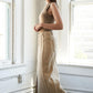 Taupe woven skirt from Flying Tomato's Between the Pages collection, featuring a stylish, textured design and flowing fit.
