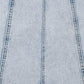 Light denim Urban Cowgirl midi skirt by Flying Tomato, featuring a classic denim design and a mid-length silhouette.