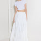 SLOW DOWN IN WHITE WOVEN MAXI SKIRT